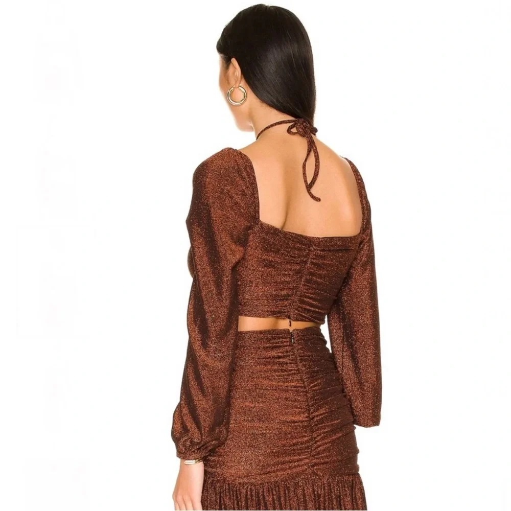 NEW NICHOLAS REVOLVE METALLIC CROP TOP - Picture 6 of 9